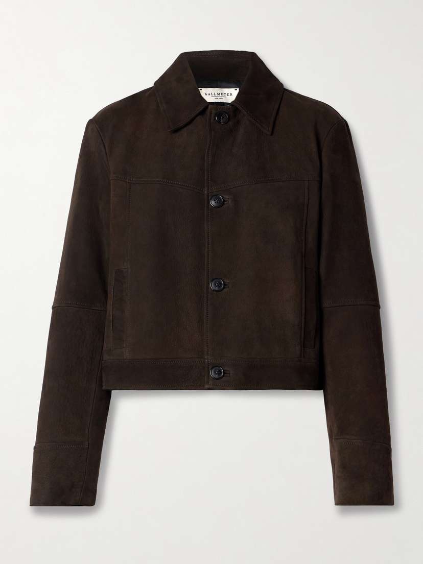 Kallmeyer Avery Cropped Textured-suede Jacket