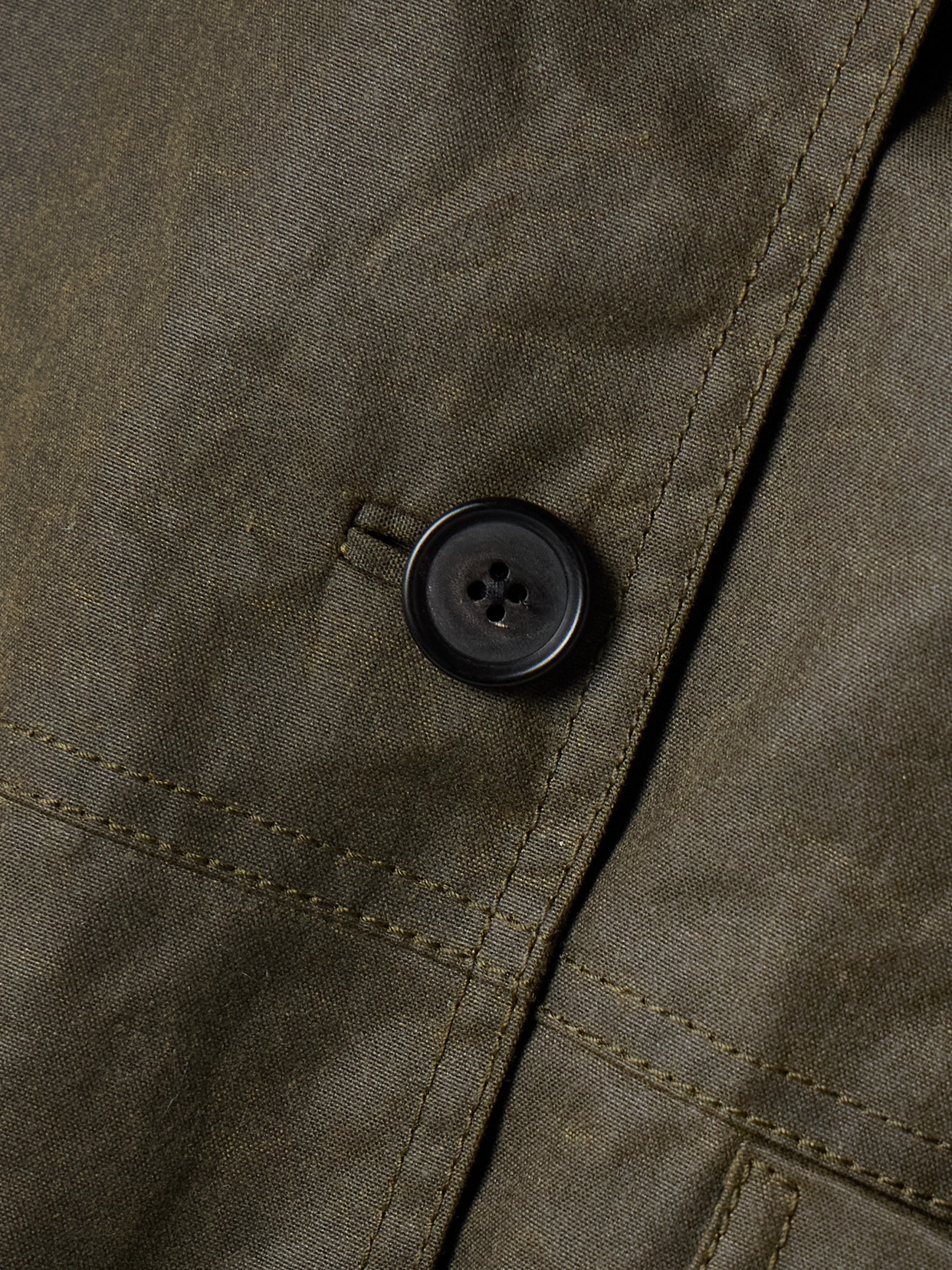 Kallmeyer Lottie Corduroy-trimmed Waxed-cotton Jacket In Green