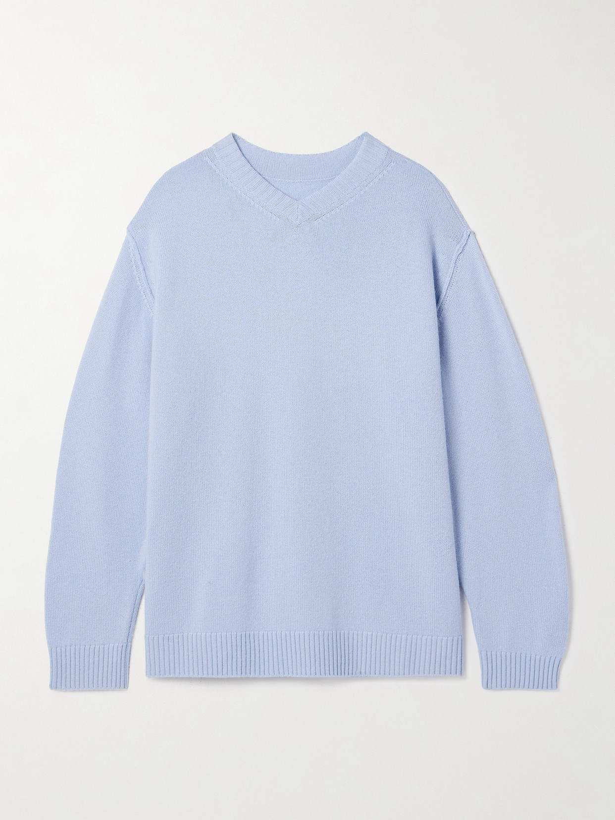 Kallmeyer Lena Wool And Cashmere-blend Sweater In Blue