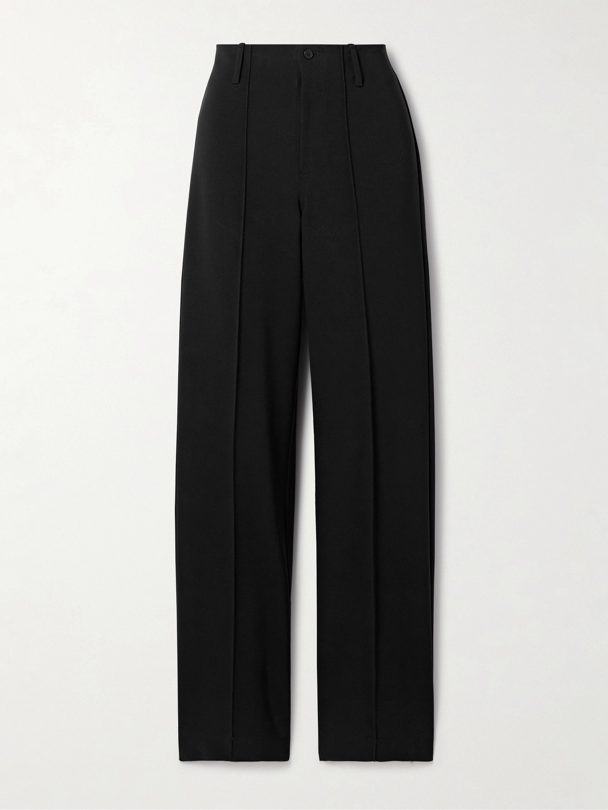 Kallmeyer Damian Striped Twill Straight-leg Pants In Black