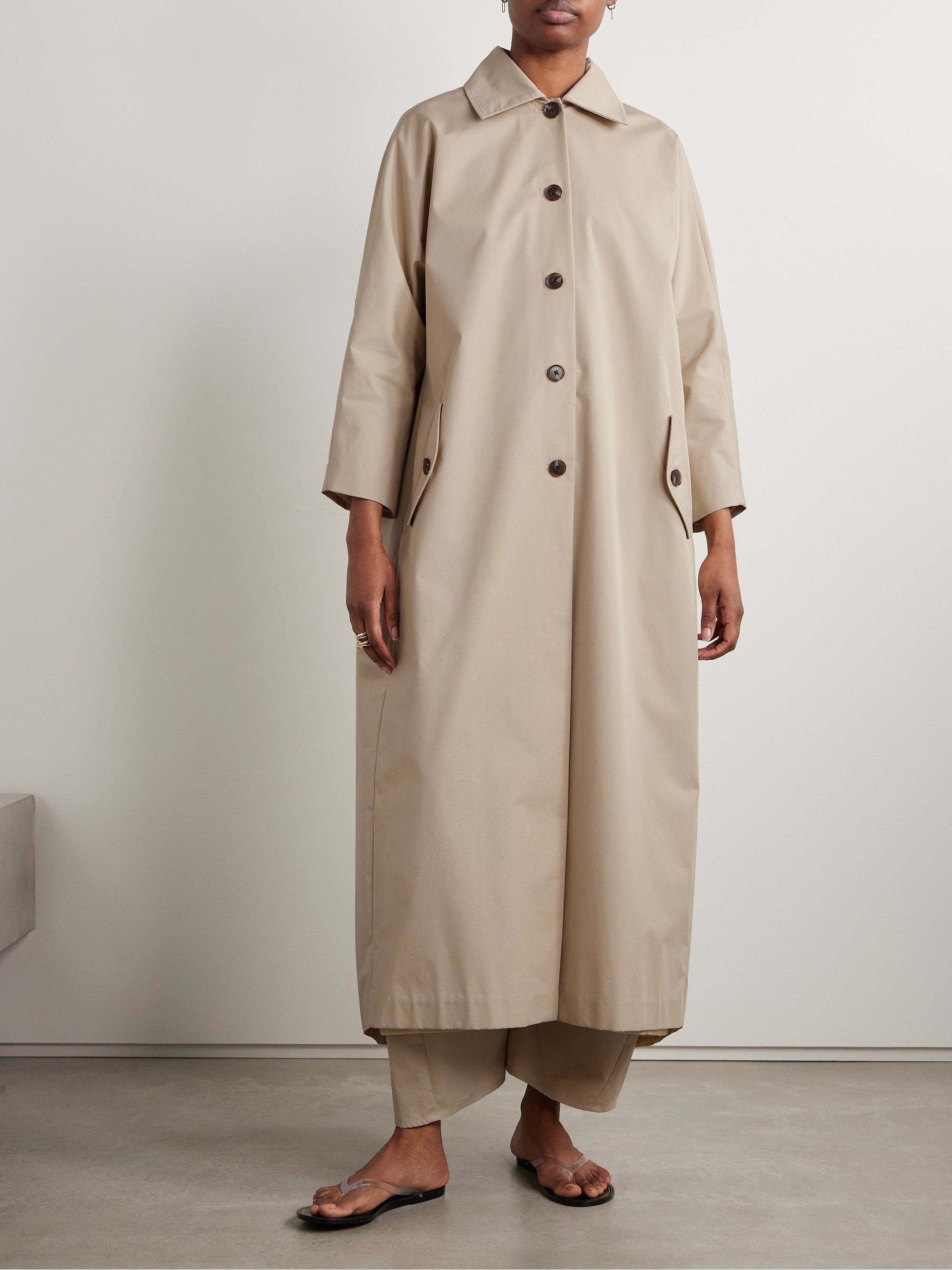 KALLMEYER - Tavi pleated cotton-blend twill trench coat | Plush