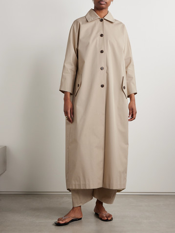 KALLMEYER Tavi pleated cotton-blend twill trench coat