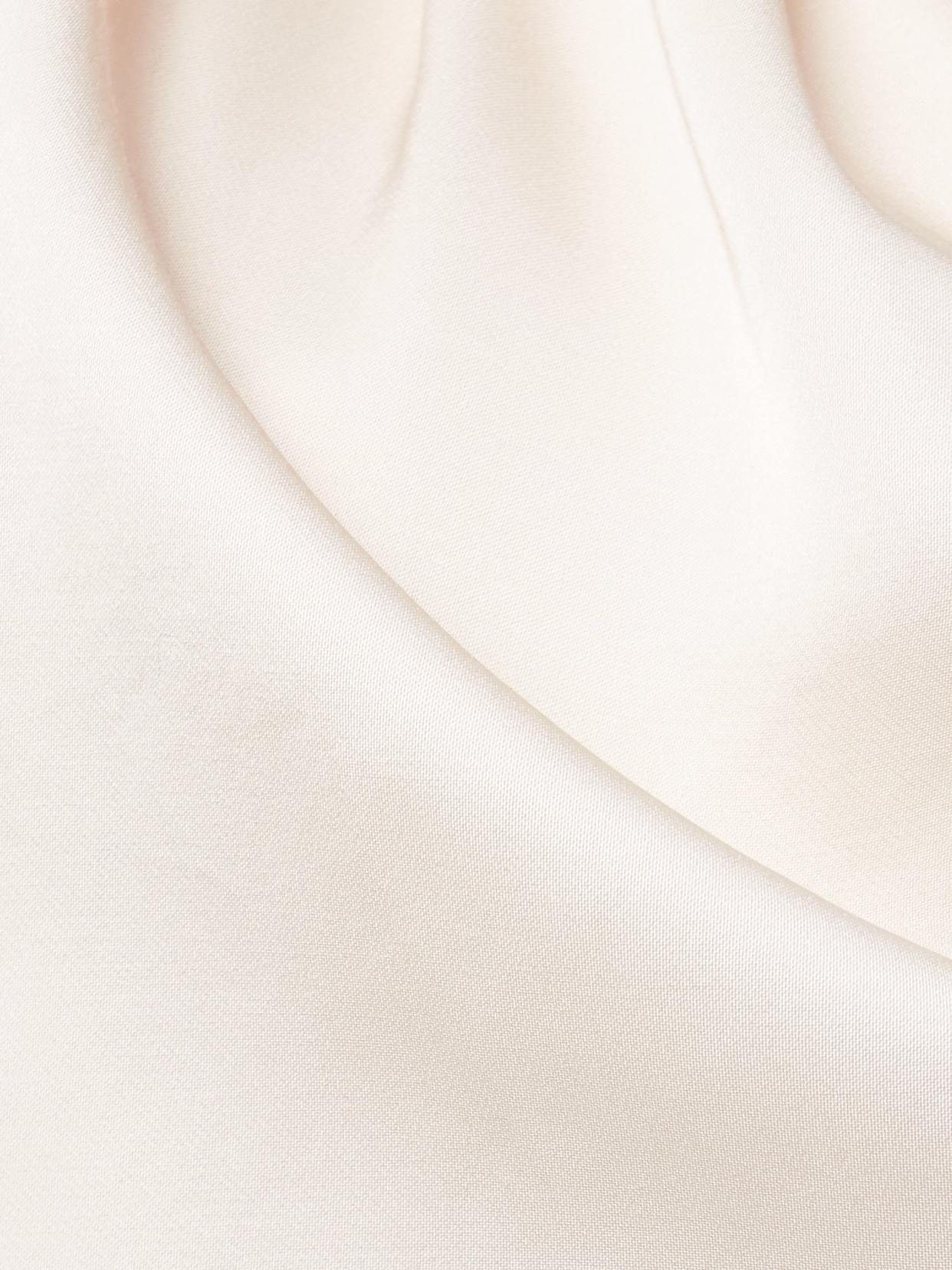 Kallmeyer Toma Draped Satin Gown In Cream