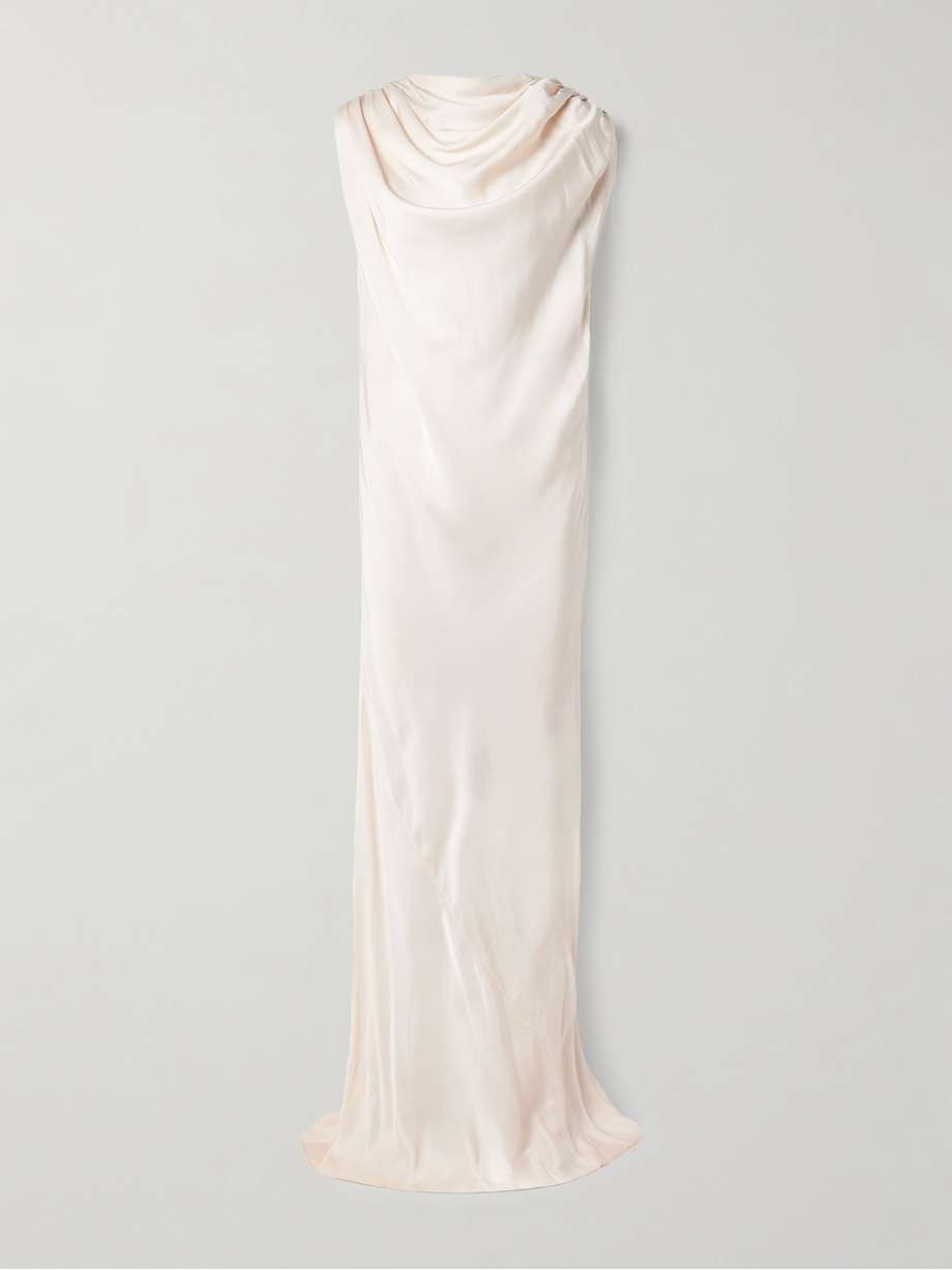 toma draped satin gown