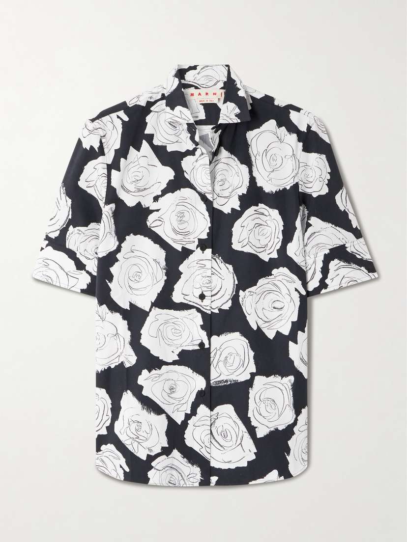 Marni Floral-print Cotton Shirt