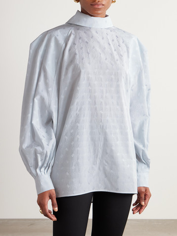 Marni Oversized jacquard poplin blouse