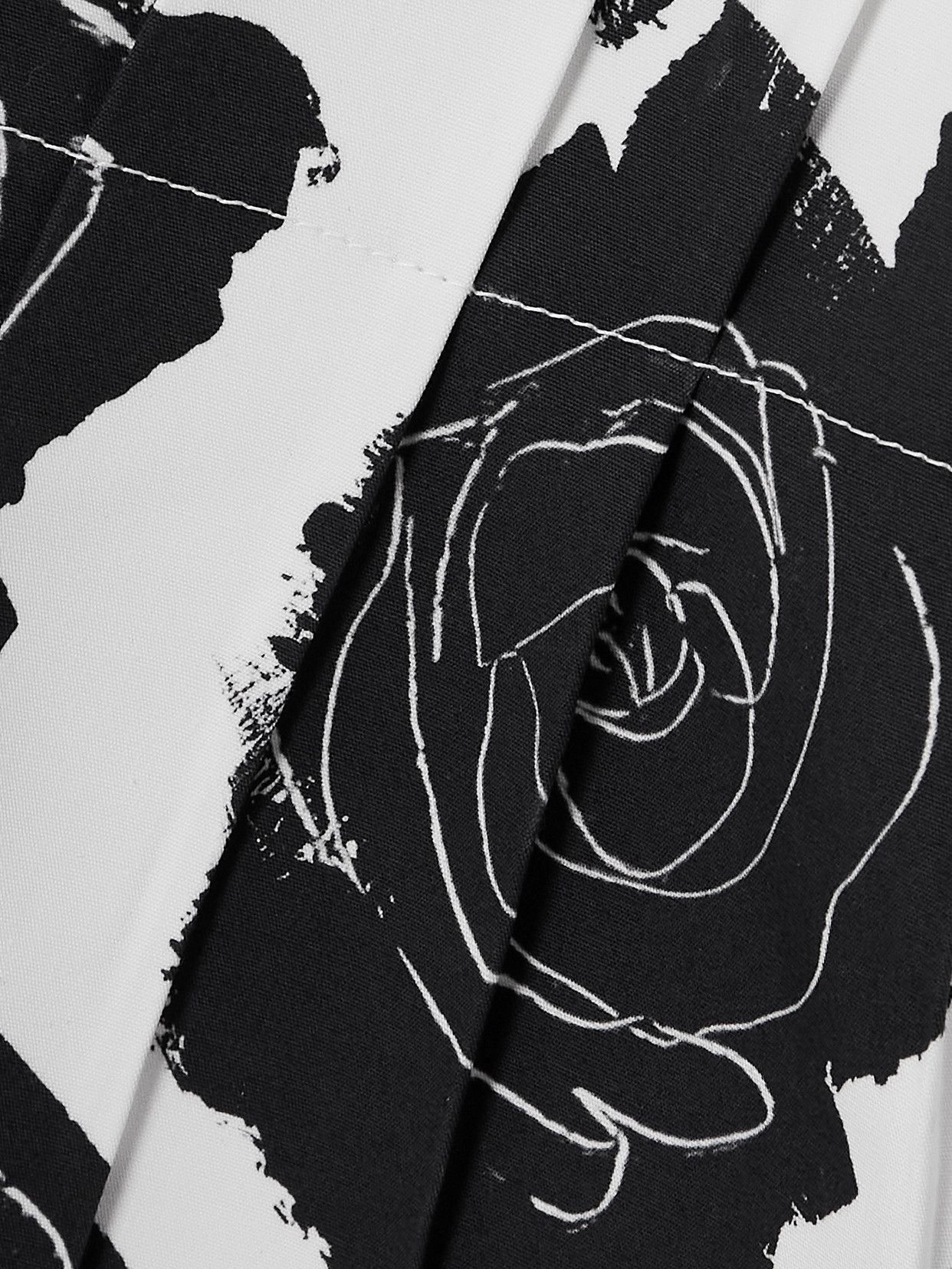 Marni Luna Print Bonded Poplin Mini Dress In Lily White In White