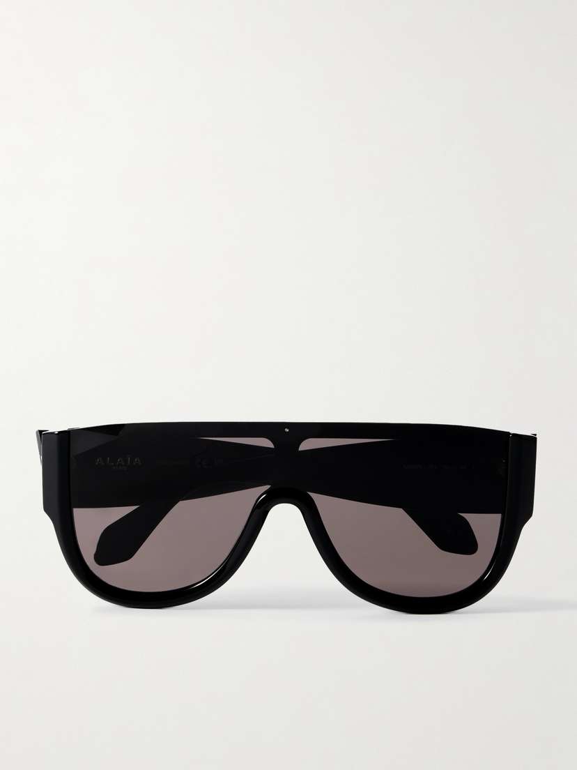 Alaïa Mask Large D-frame Acetate Sunglasses