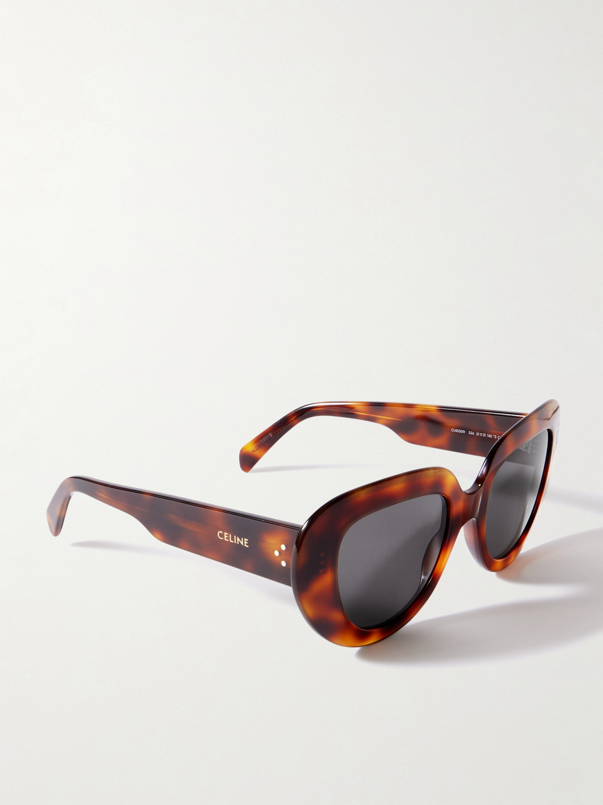 Celine Oversized Butterfly-frame Tortoiseshell Acetate Sunglasses In Tortoiseshell
