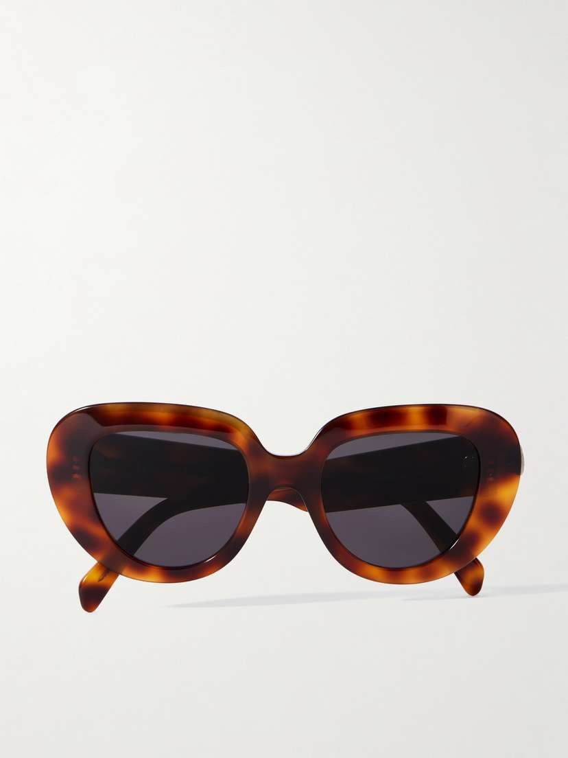 CELINE Eyewear Oversized Butterfly-frame Tortoiseshell Acetate Sunglasses
