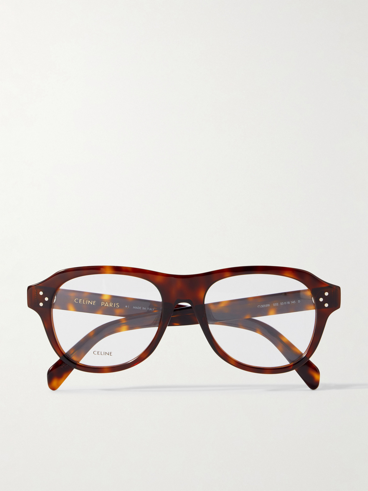 Celine Aviator-style Tortoiseshell Acetate Optical Glasses In Brown