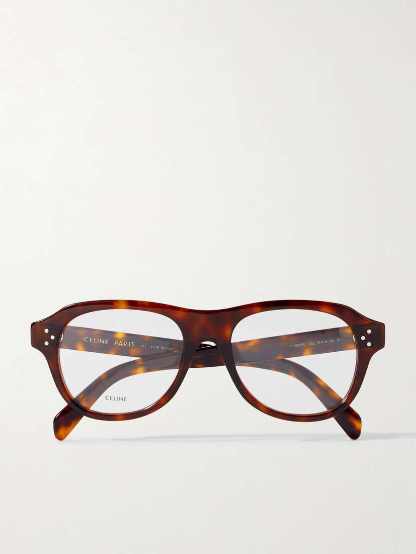 CELINE Eyewear Aviator-style Tortoiseshell Acetate Optical Glasses