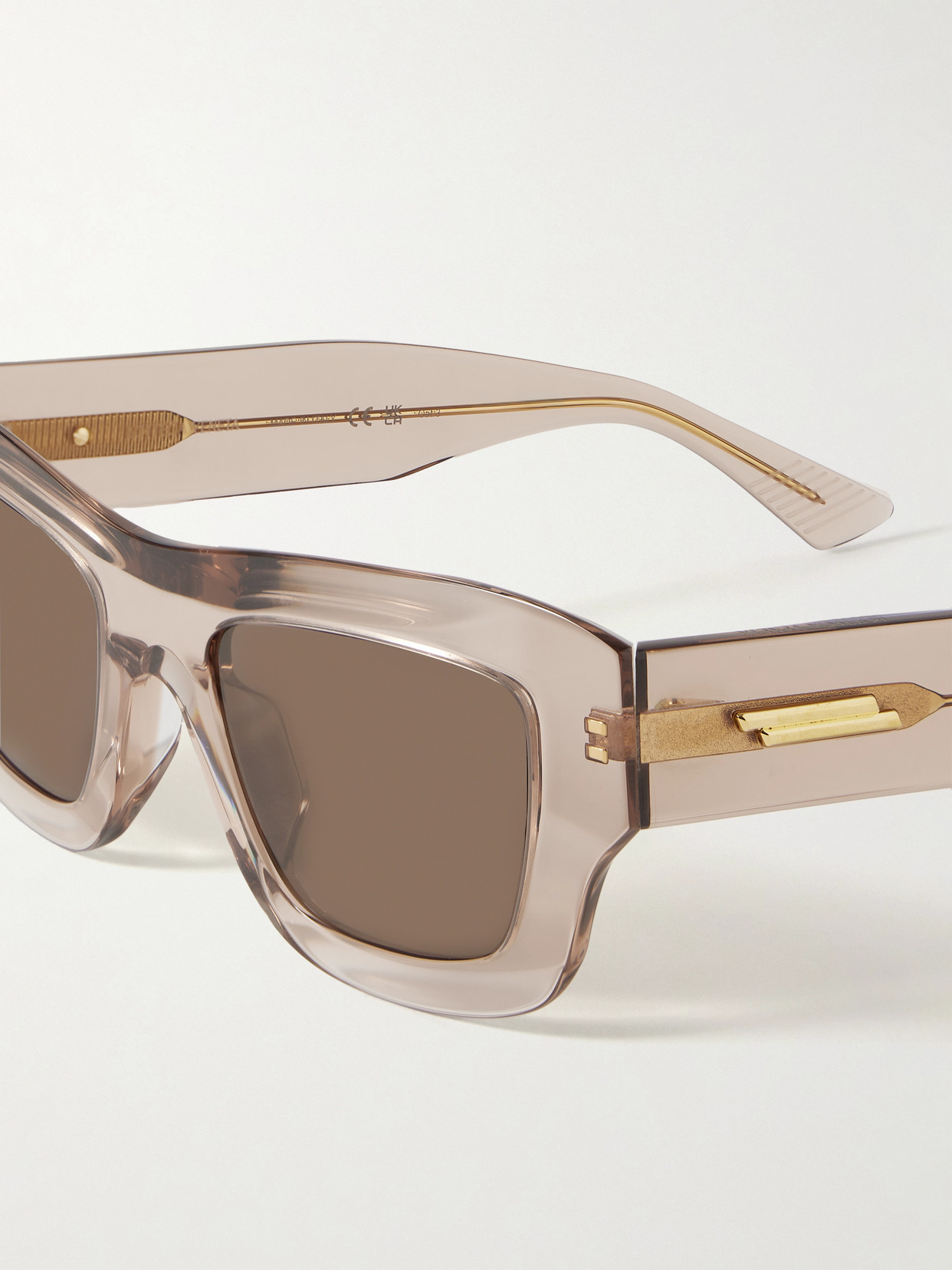 Bottega Veneta Square-frame Acetate Sunglasses In Neutrals