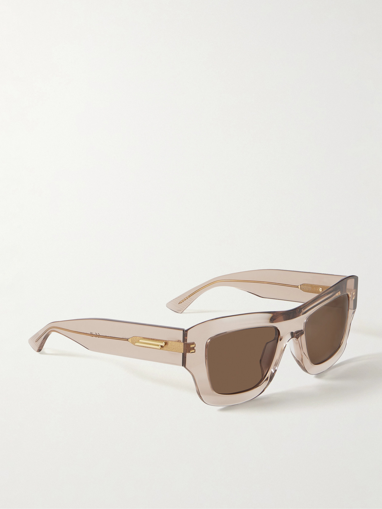 Bottega Veneta Square-frame Acetate Sunglasses In Neutrals