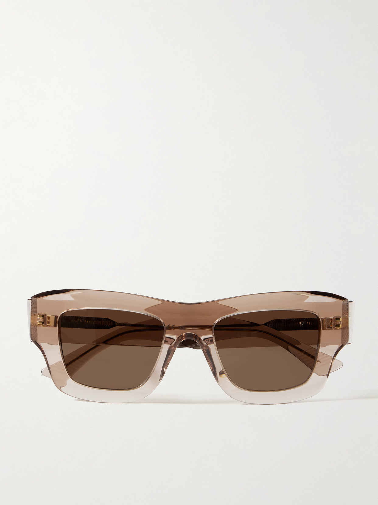 BOTTEGA VENETA EYEWEAR - Square-frame Acetate Sunglasses - Beige