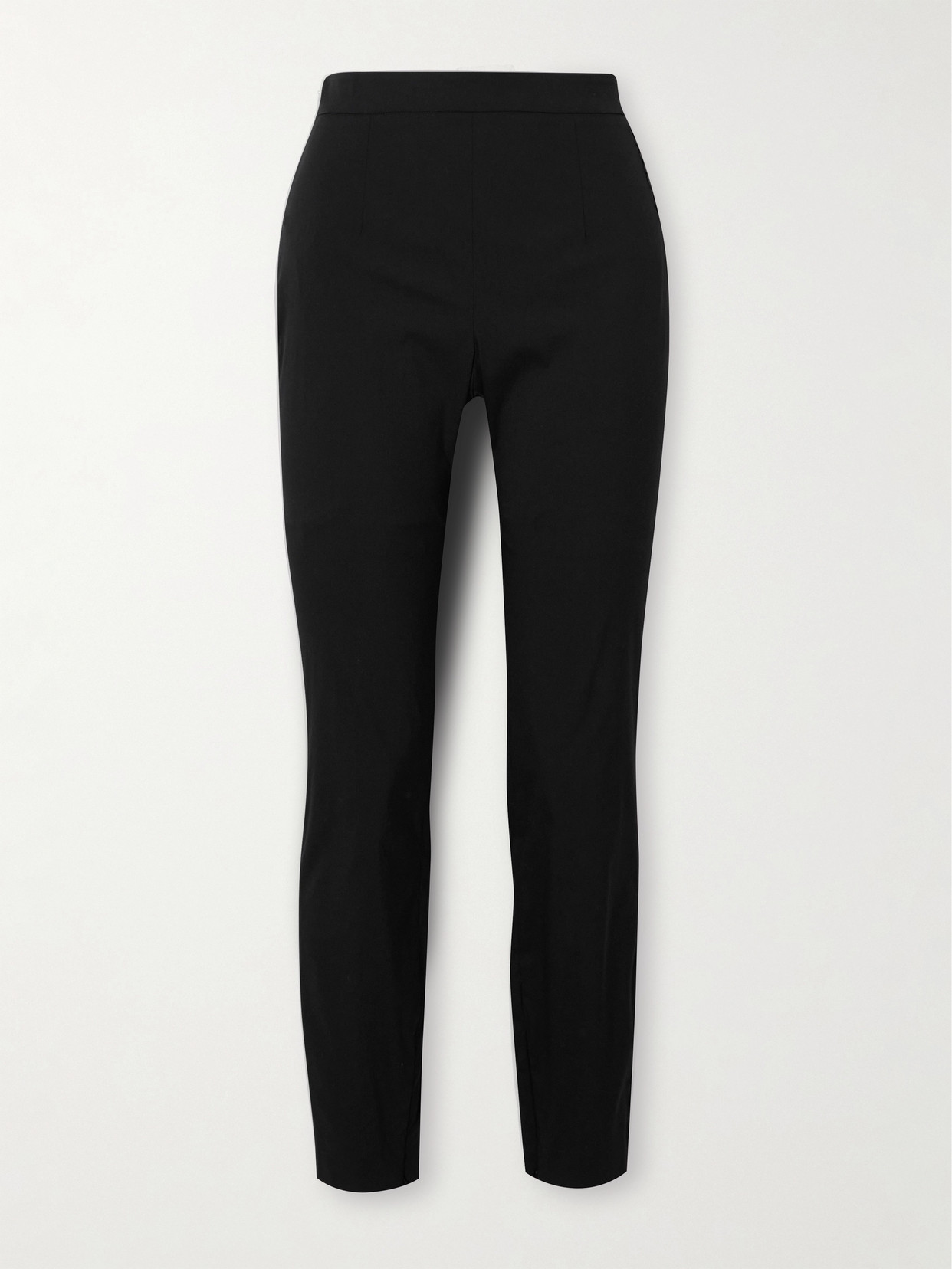 Marni Embroidered Cotton-poplin Skinny Pants In Black