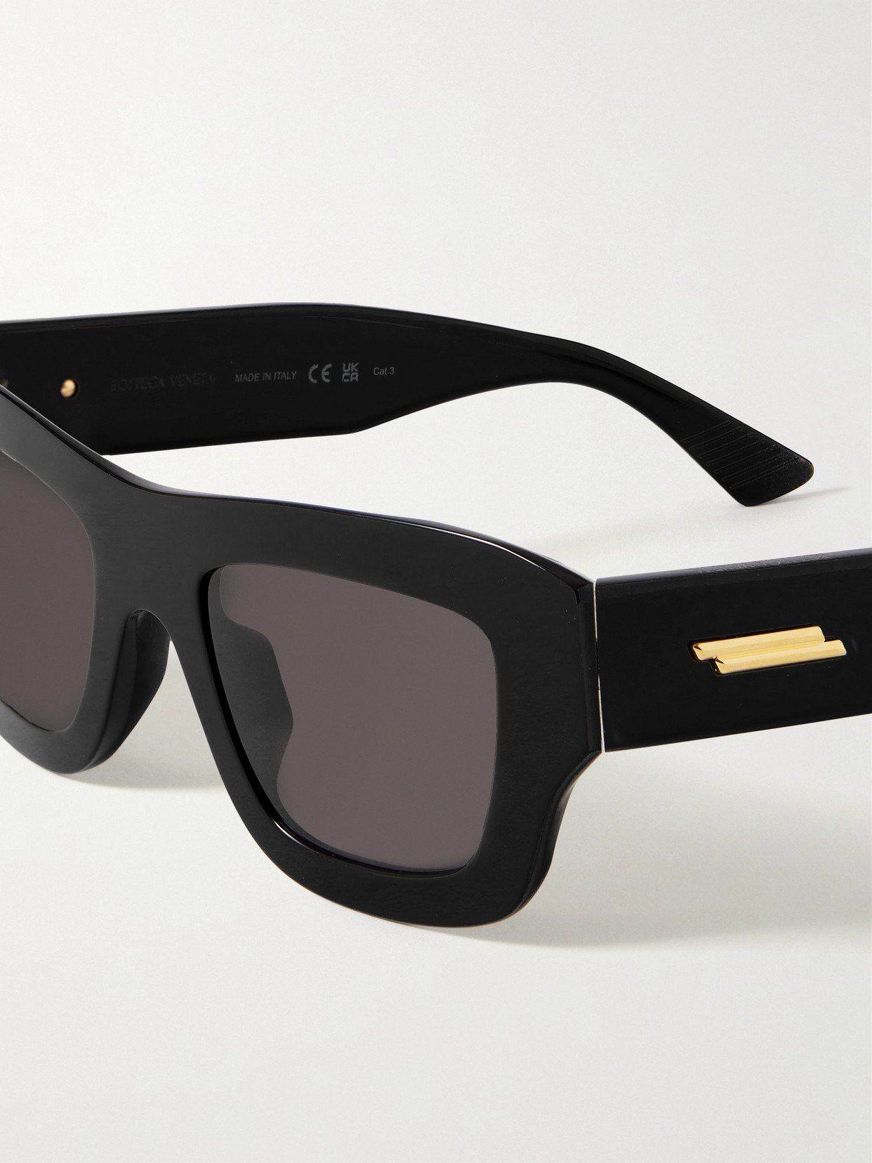 Bottega Veneta Square-frame Acetate Sunglasses In Black