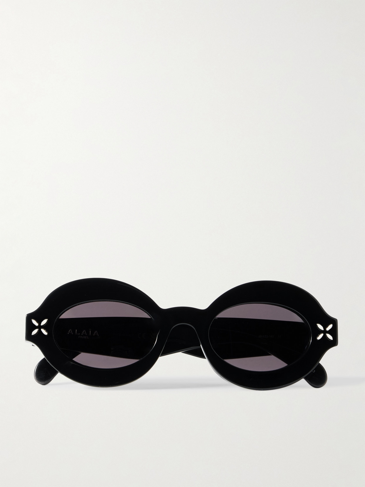 Alaïa Oval-frame Acetate Sunglasses In Black