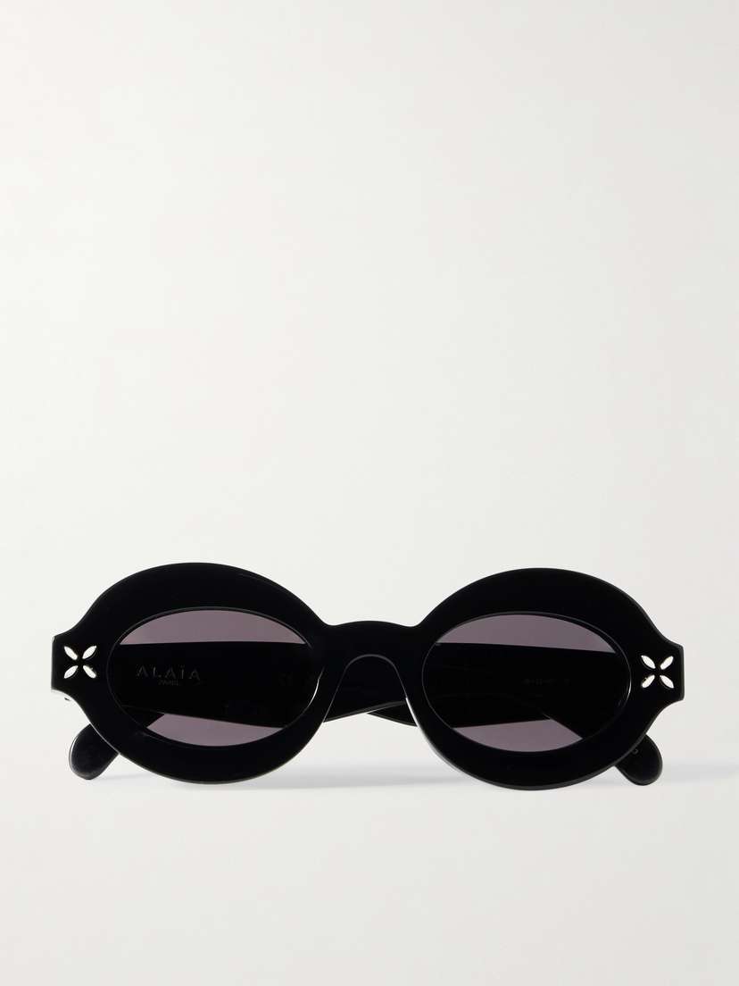 Alaïa Oval-frame Acetate Sunglasses