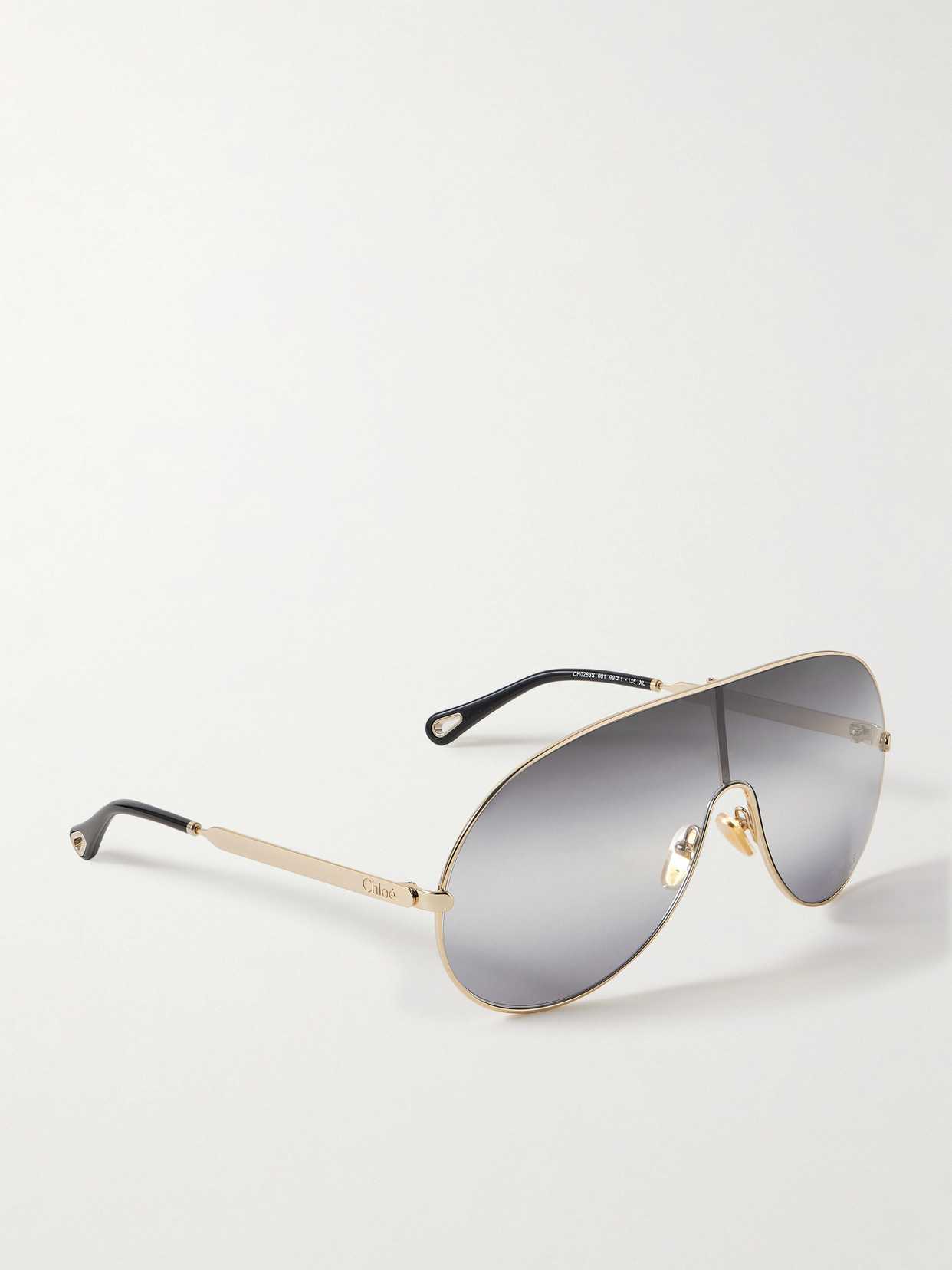 Chloé Aly Oversized Aviator-style Gold-tone Sunglasses In Gold