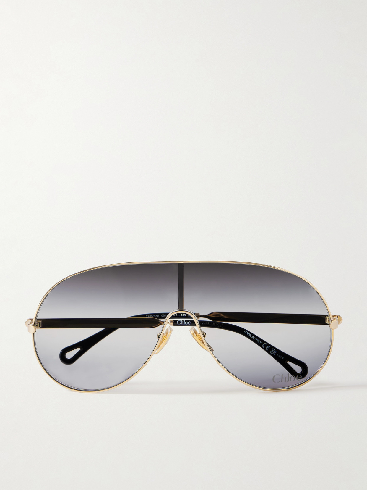 Chloé Aly Oversized Aviator-style Gold-tone Sunglasses