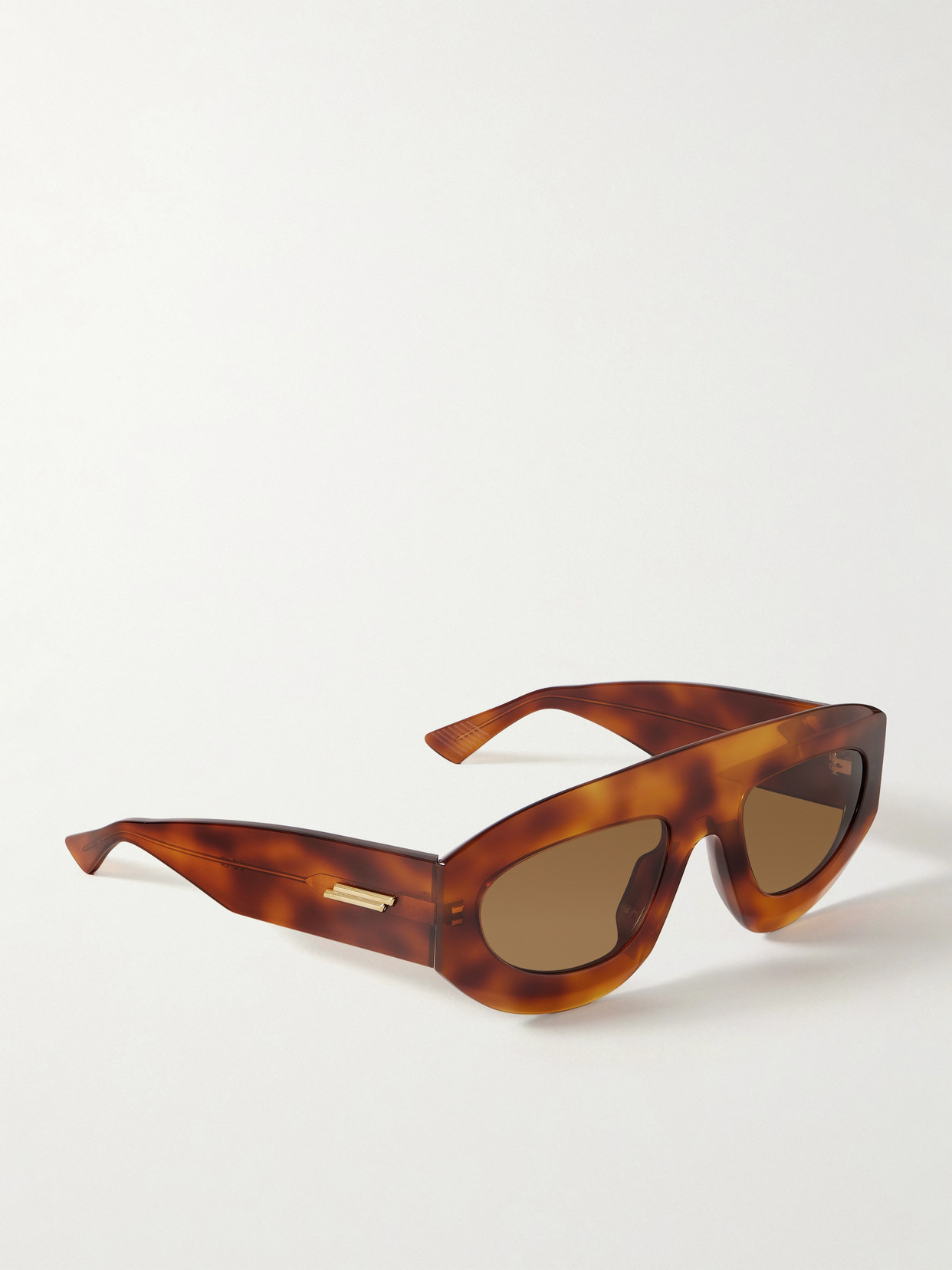 Bottega Veneta Aviator-style Tortoiseshell Acetate Sunglasses In Tortoiseshell
