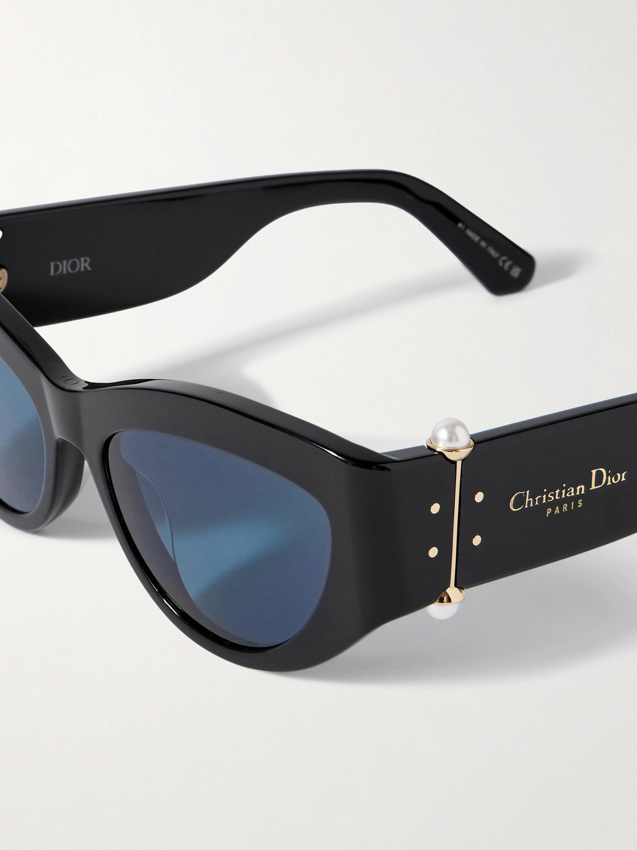 Dior Tribales B1l Oversized D-frame Embellished Acetate Sunglasses In Black