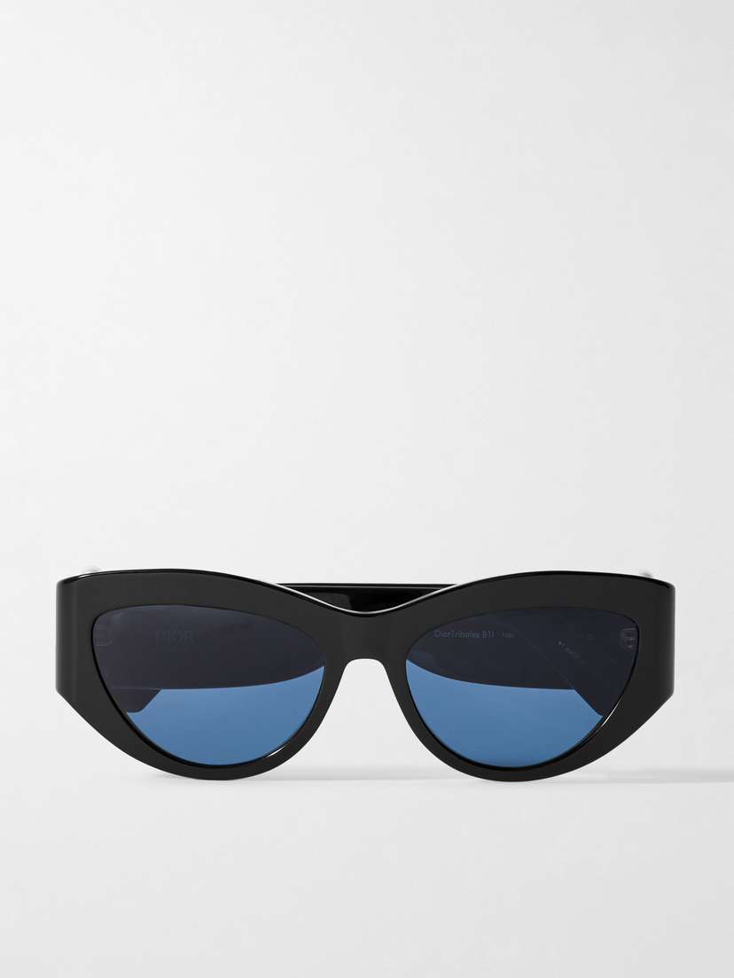 DIOR Eyewear Diortribales B1i Oversized D-frame Embellished Acetate Sunglasses