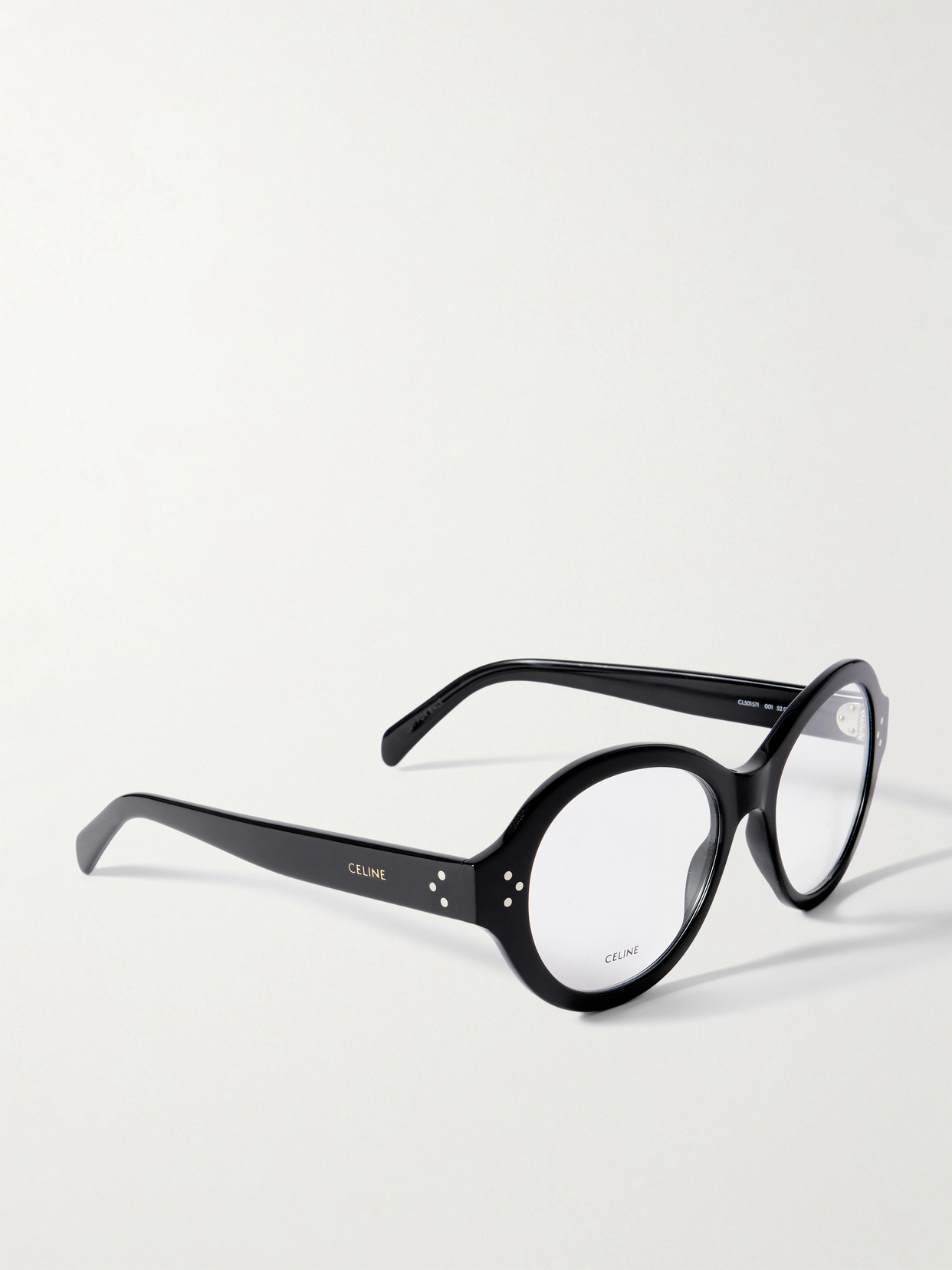 Celine Round-frame Acetate Optical Glasses In Black