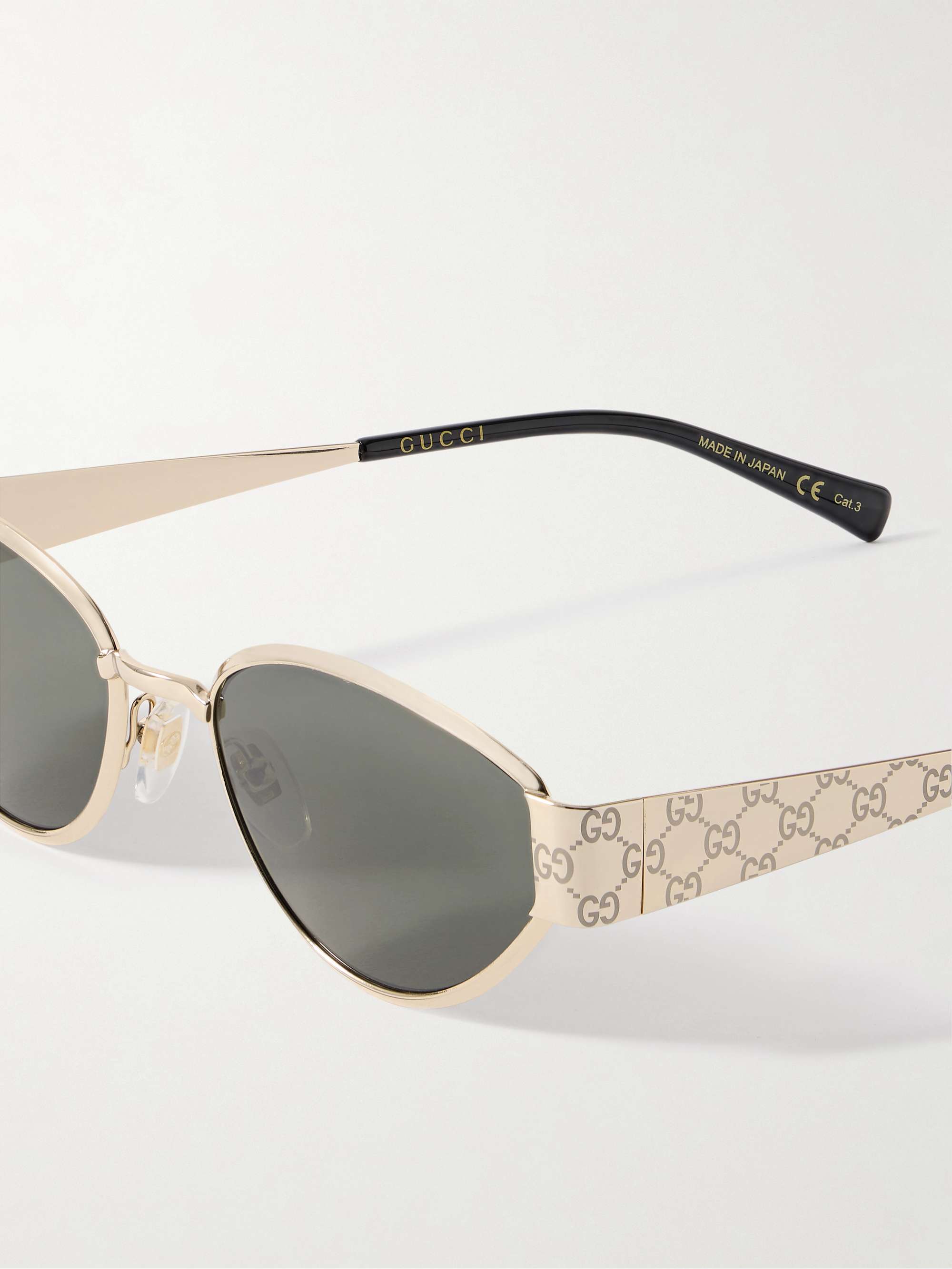 GUCCI EYEWEAR Cat-eye gold-tone sunglasses | NET-A-PORTER