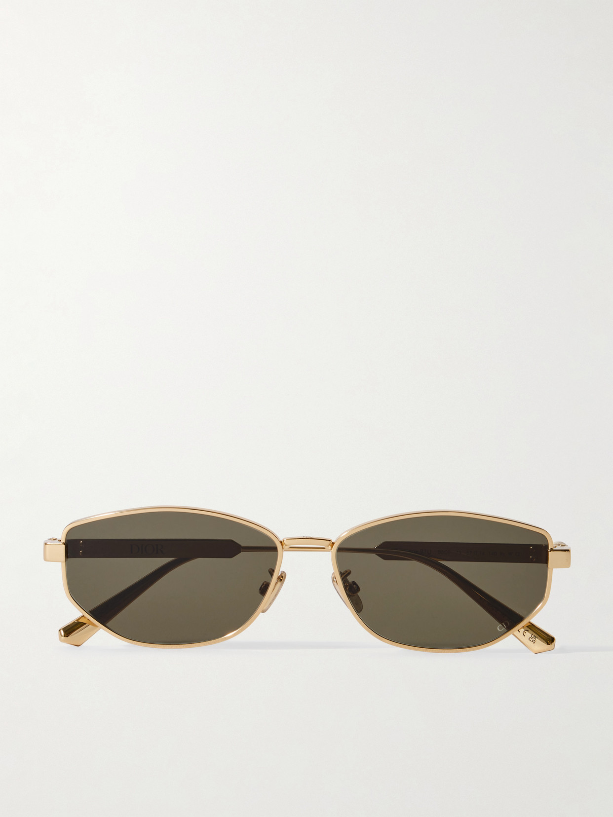 Dior Cannage B1u Oval-frame Gold-tone Sunglasses