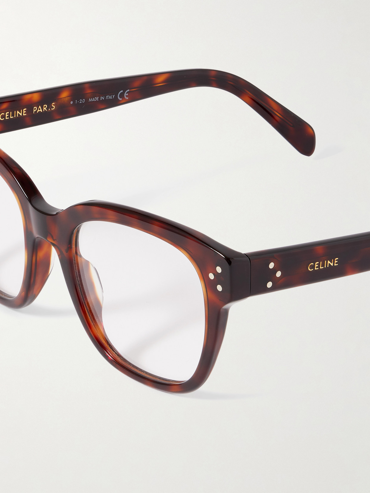 Celine Oversized Square-frame Tortoiseshell Acetate Optical Glasses In Tortoiseshell