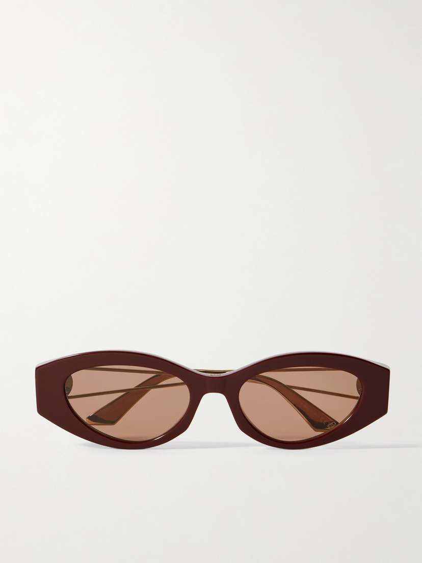 DIOR Eyewear 30montaigne B6i Cat-eye Acetate And Gold- And Silver-tone Sunglasses