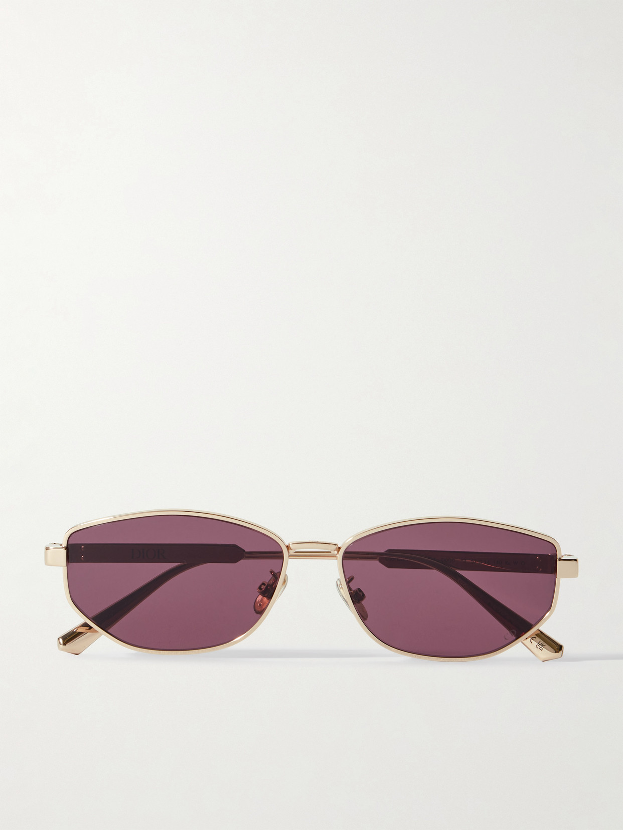Dior Cannage B1u Oval-frame Rose Gold-tone Sunglasses In Rose Gold