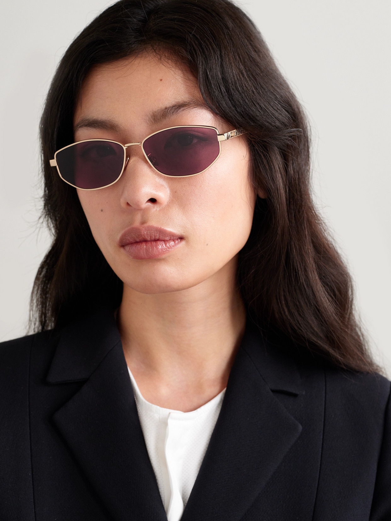 Dior Cannage B1u Oval-frame Rose Gold-tone Sunglasses In Rose Gold
