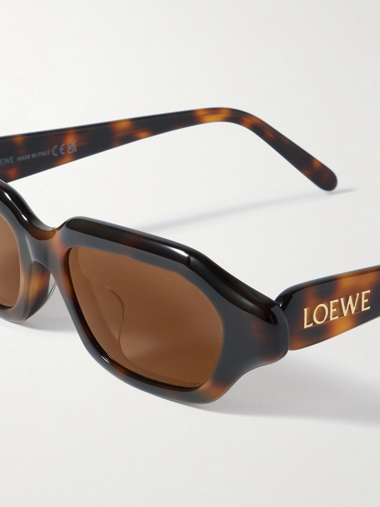 Loewe Rectangular-frame Tortoiseshell Acetate Sunglasses In Tortoiseshell