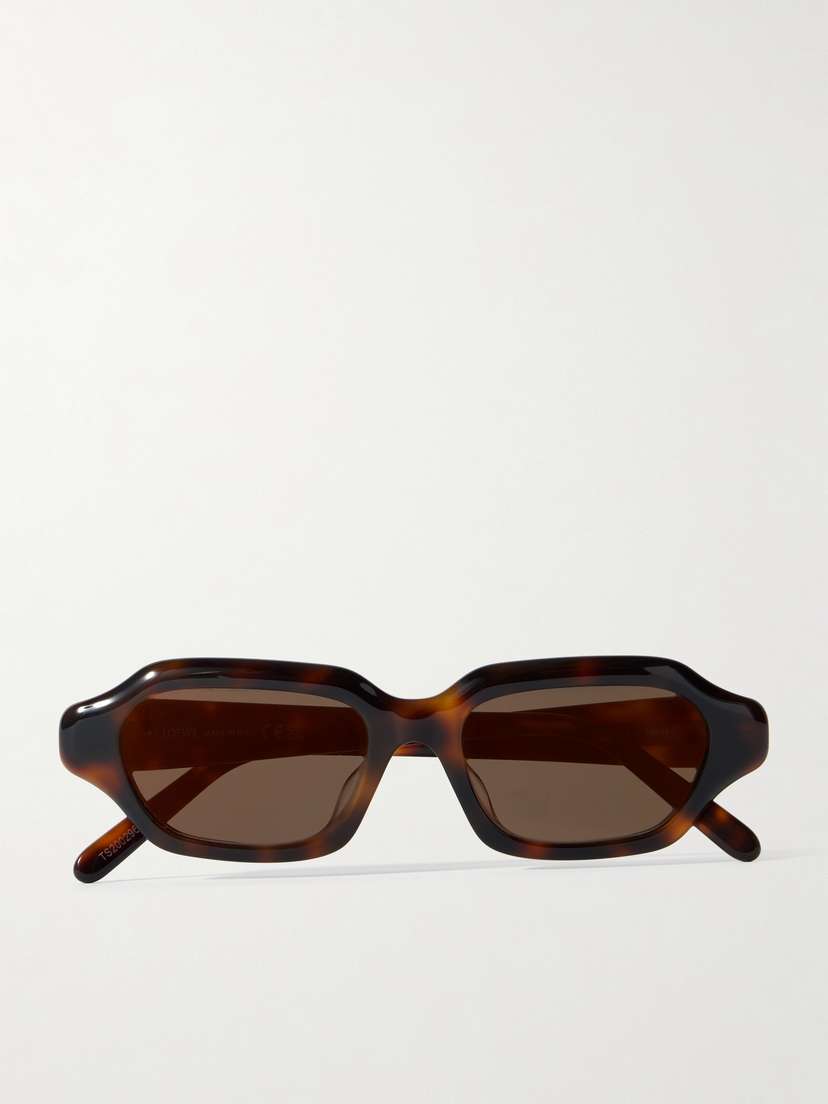 Loewe Rectangular-frame Tortoiseshell Acetate Sunglasses