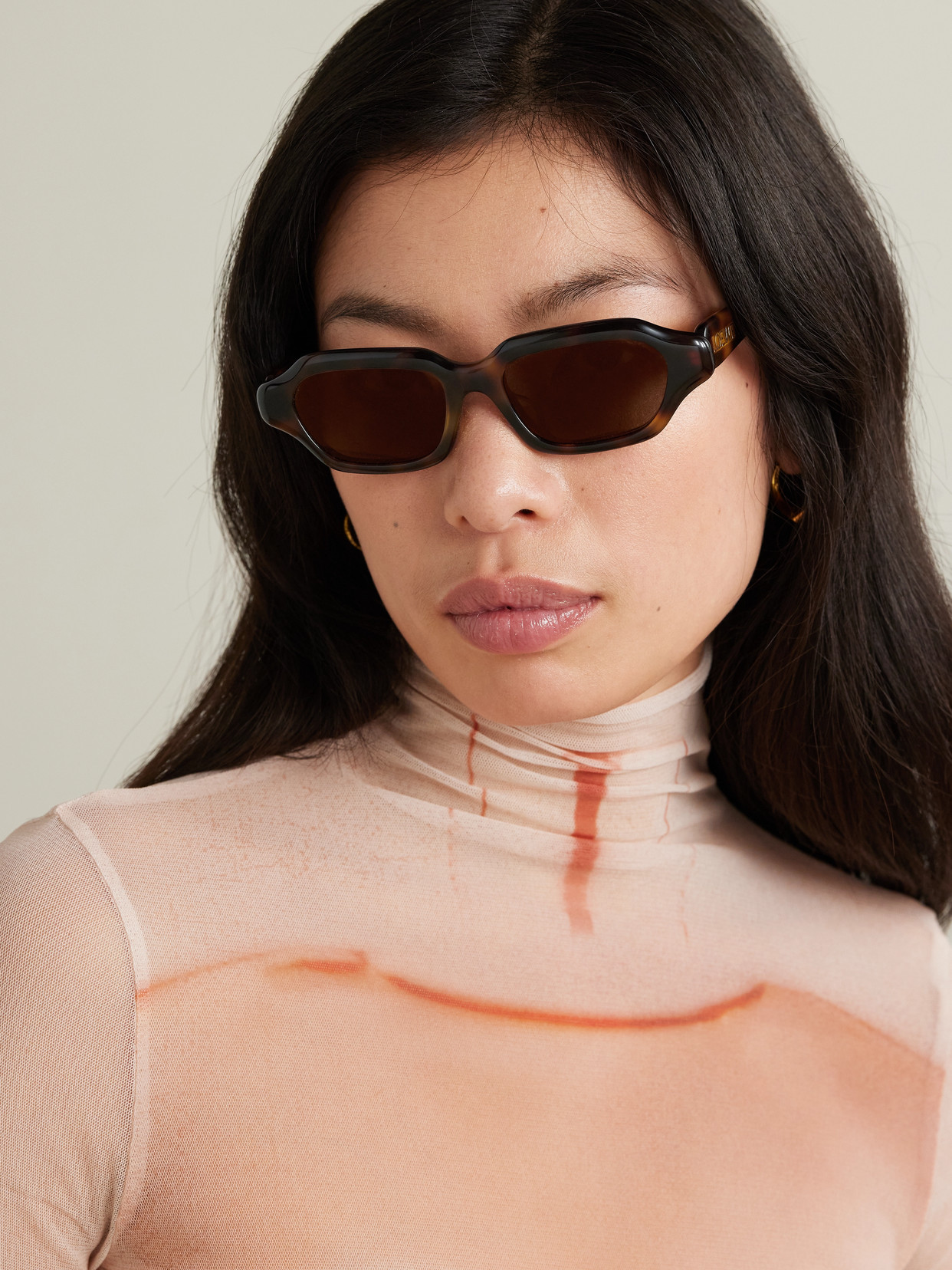 Loewe Rectangular-frame Tortoiseshell Acetate Sunglasses In Tortoiseshell