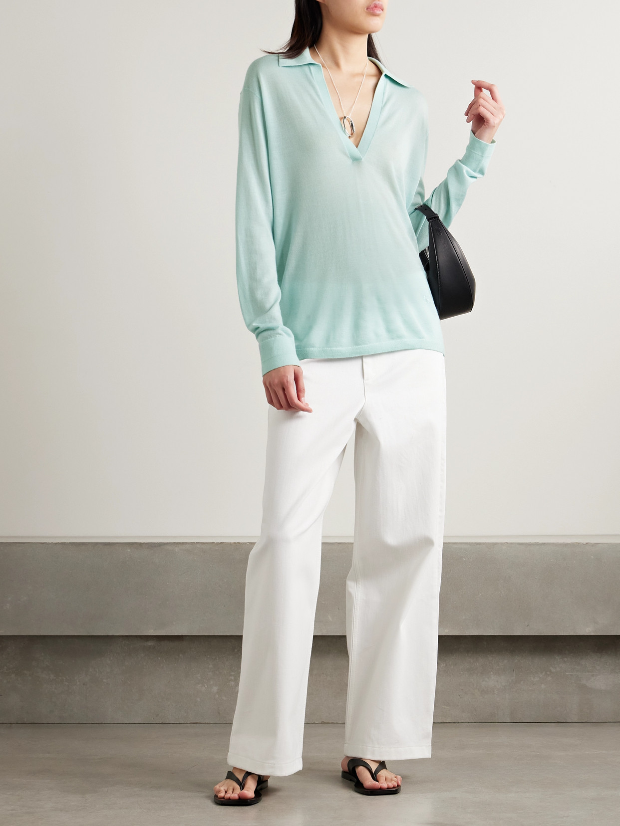 Cashmere Polo Top