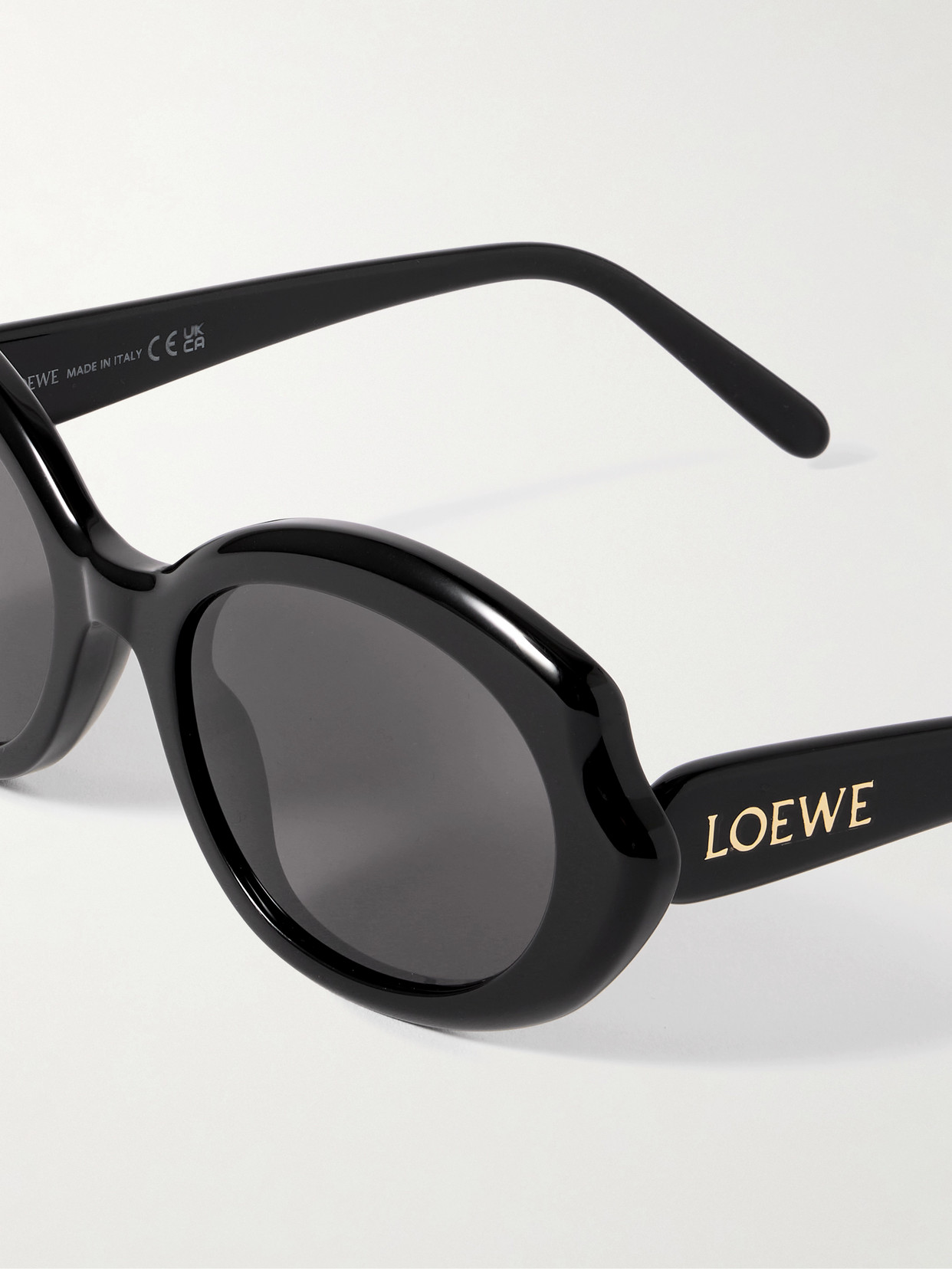 Loewe Oval-frame Acetate Sunglasses In Black