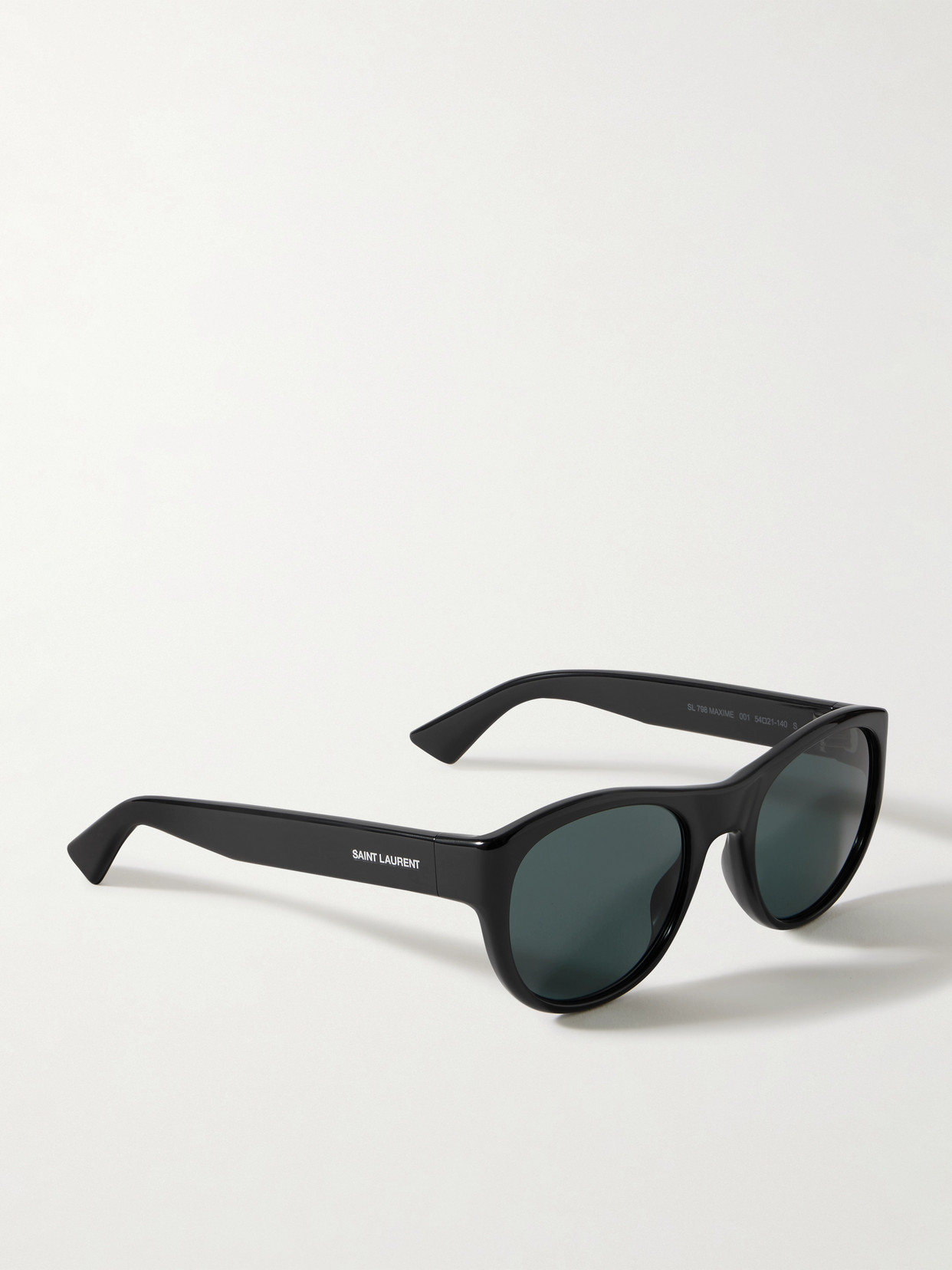 Saint Laurent Round-frame Acetate Sunglasses In Black