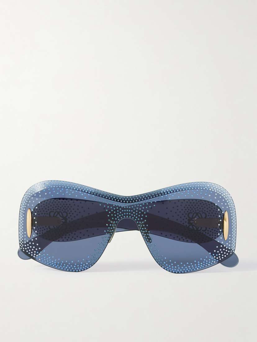 Loewe Starry Night Mask D-frame Rimless Crystal-embellished Acetate Sunglasses