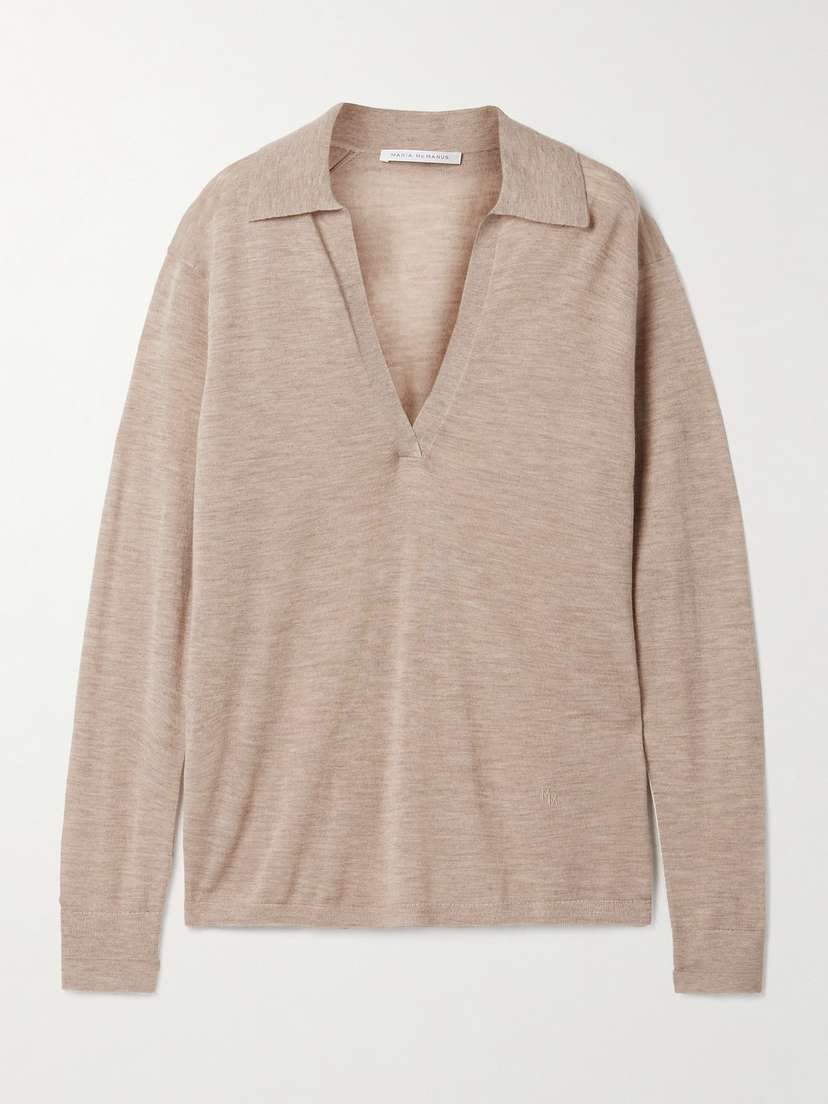 Maria McManus Oversized Cashmere Polo Top