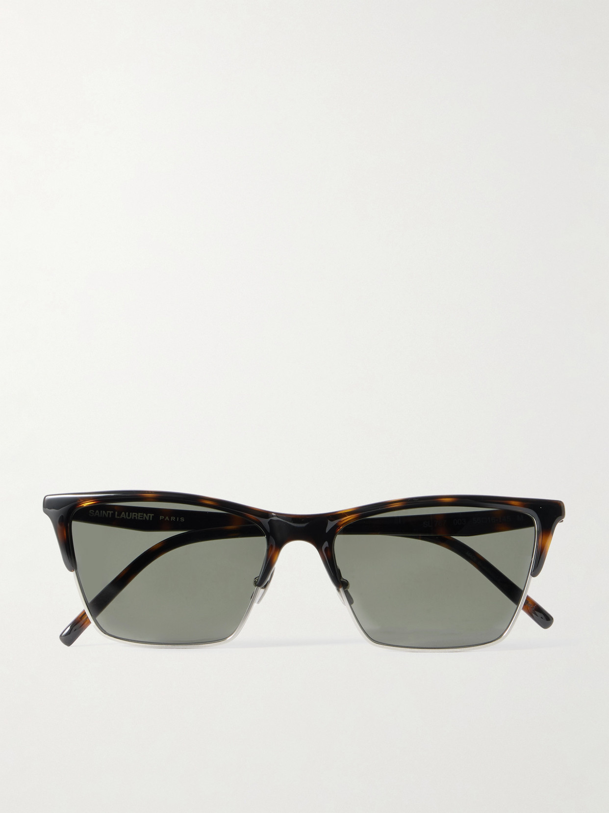 Saint Laurent D-frame Tortoiseshell Acetate And Silver-tone Sunglasses