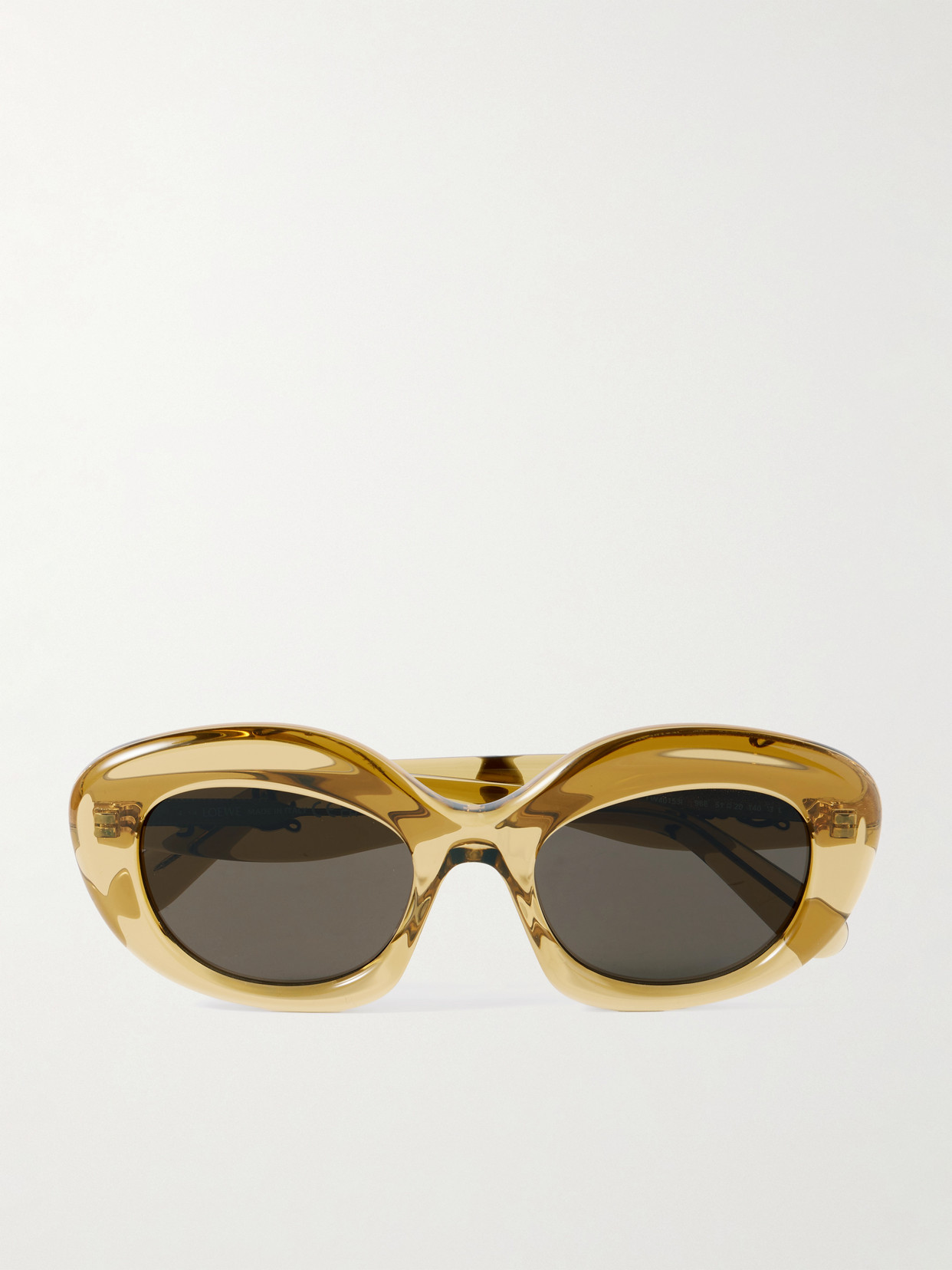Loewe Curvy Oversized Round-frame Acetate Sunglasses In Yellow