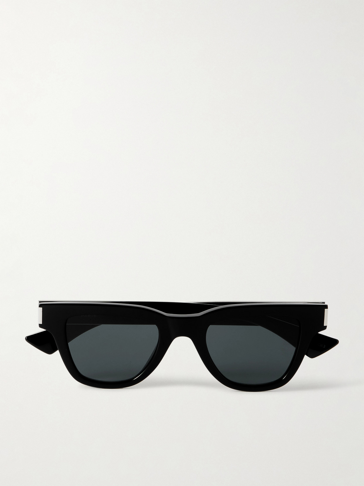 Saint Laurent Jacques D-frame Acetate And Silver-tone Sunglasses In Black