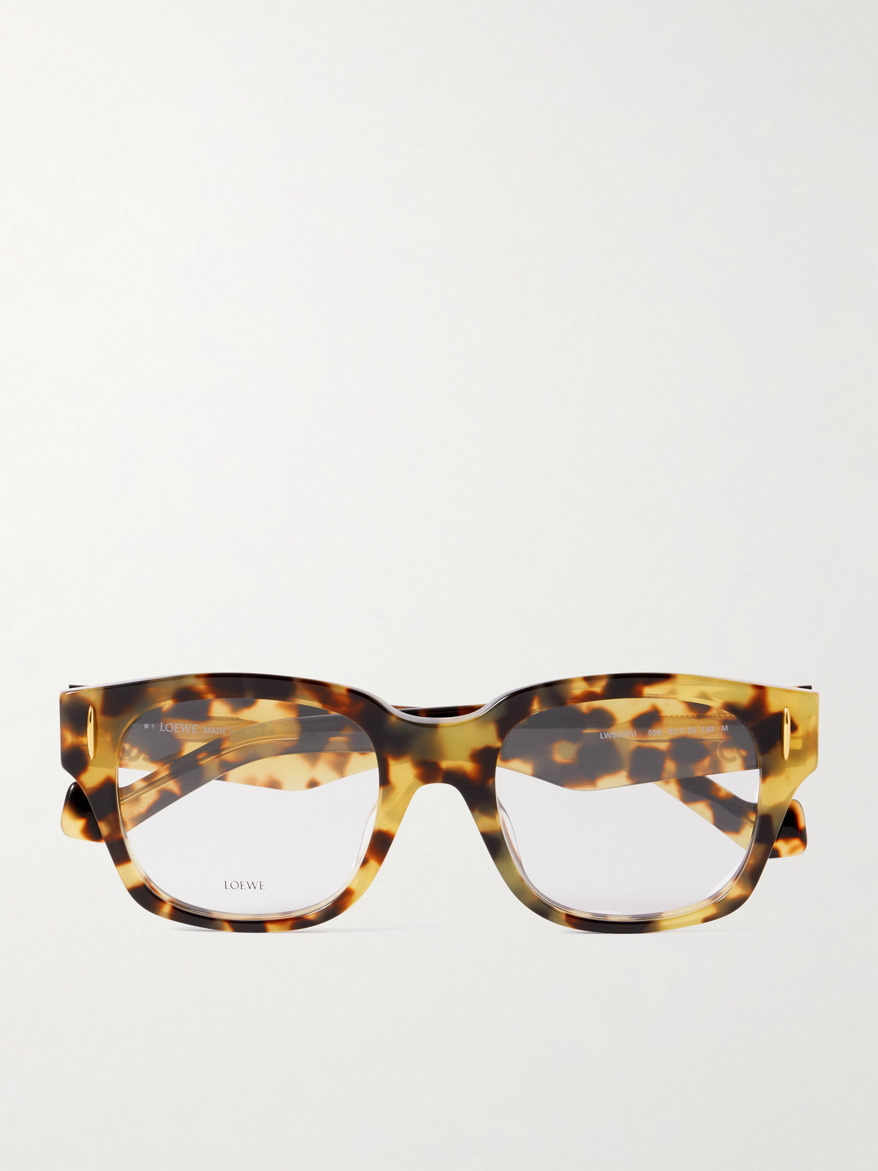 Loewe Anagram Square-frame Tortoiseshell Acetate Optical Glasses In Brown