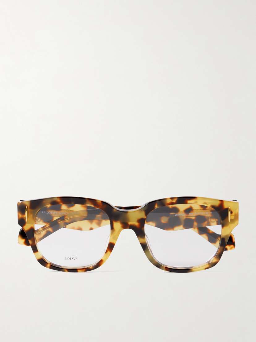 Loewe Anagram Square-frame Tortoiseshell Acetate Optical Glasses