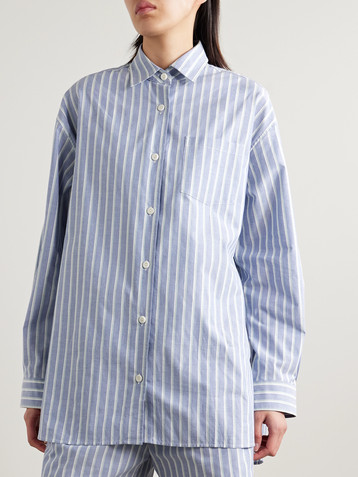 MARIA MCMANUS Oversized striped organic cotton shirt