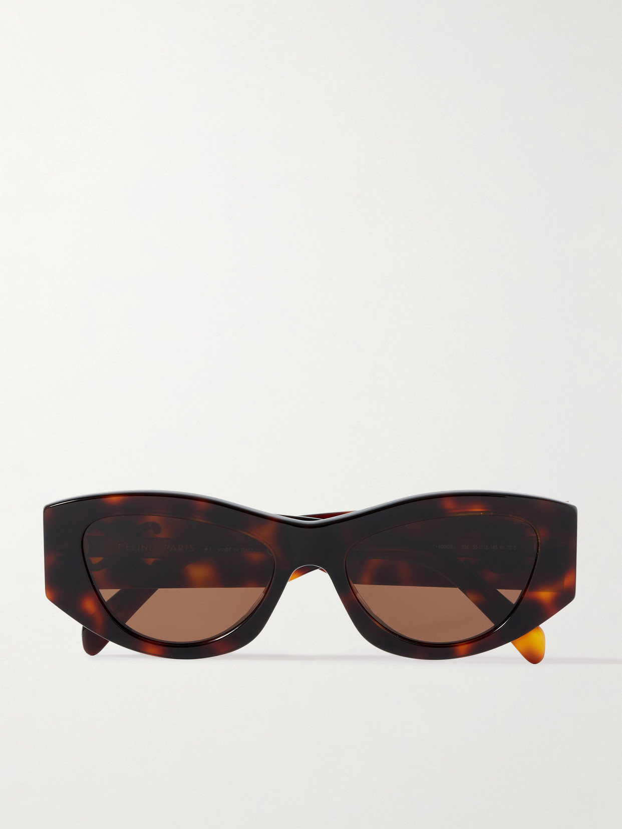 CELINE Eyewear - Triomphe Tortoiseshell Acetate Sunglasses - One size